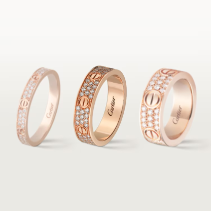 LOVE WEDDING BAND, DIAMOND-PAVED